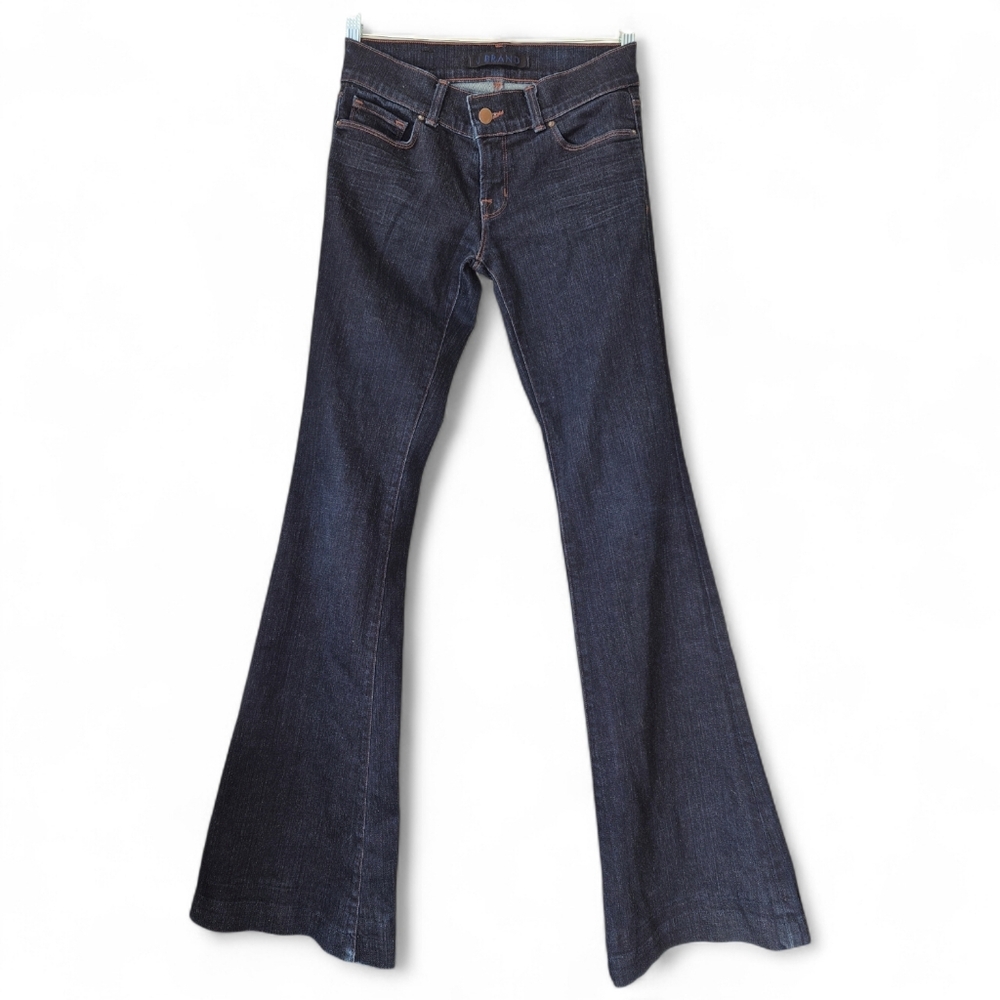 J Brand Bell Bottom Flare Jeans Dark Wash Stretch Denimβ
